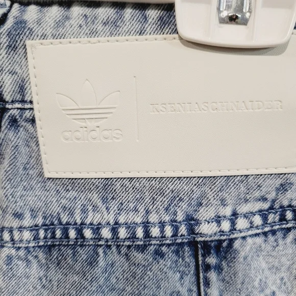 Adidas X KSENIASCHNAIDER Denim Fray Mini Skirt - Picture 4 of 8